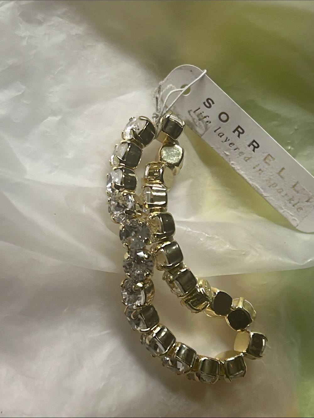 Sorrelli Gold-Tone Bracelet with Clear Crystals - Picture 4 of 8